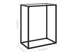 Mesa consola 60x35x75 cm vidro temperado transparente