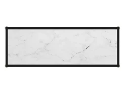 Mesa consola 100x35x75 cm vidro temperado branco