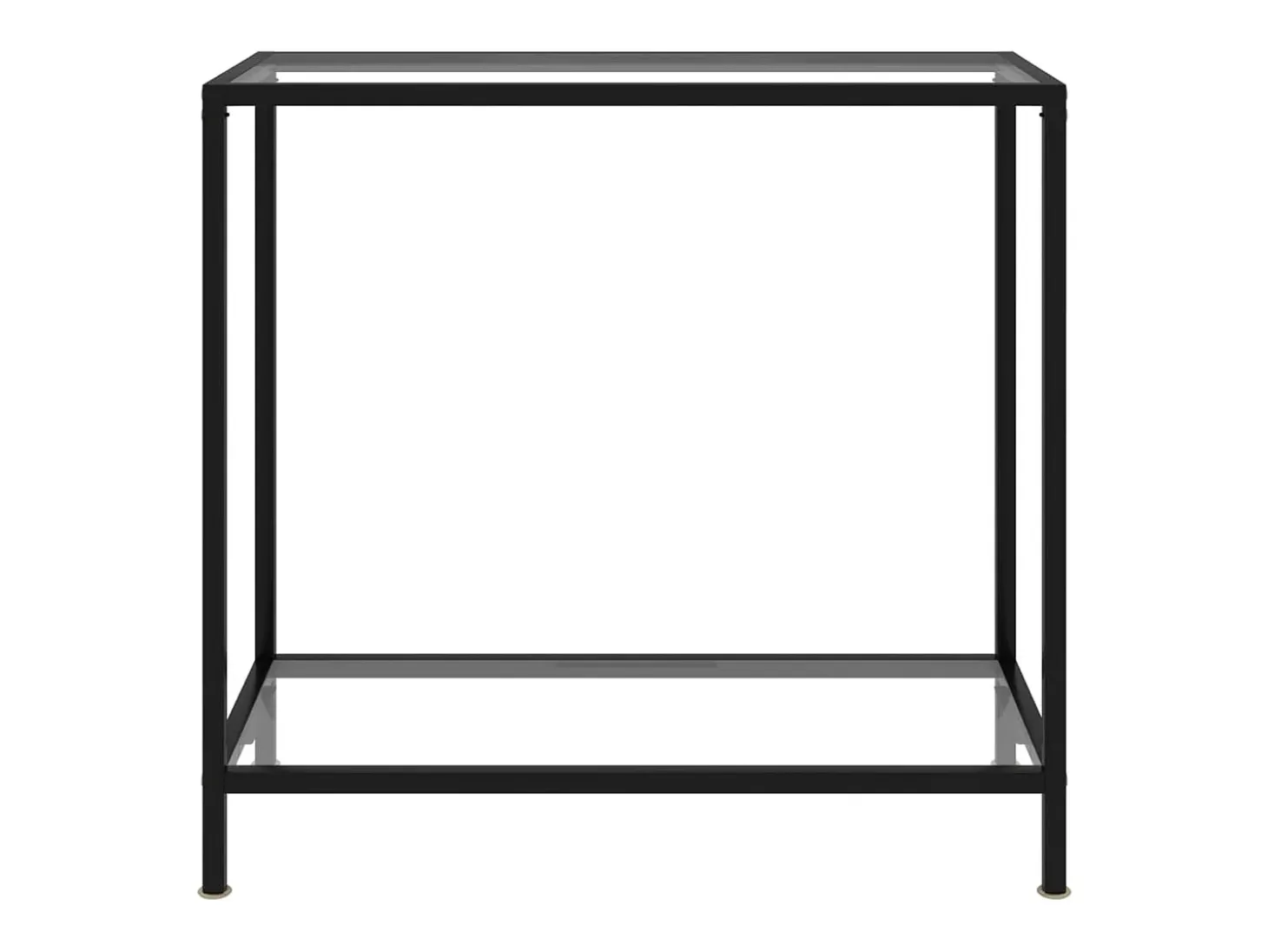 Mesa consola 80x35x75 cm vidro temperado transparente