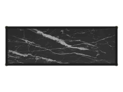 Mesa consola 100x35x75 cm vidro temperado preto