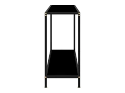 Mesa consola 100x35x75 cm vidro temperado preto PT712998