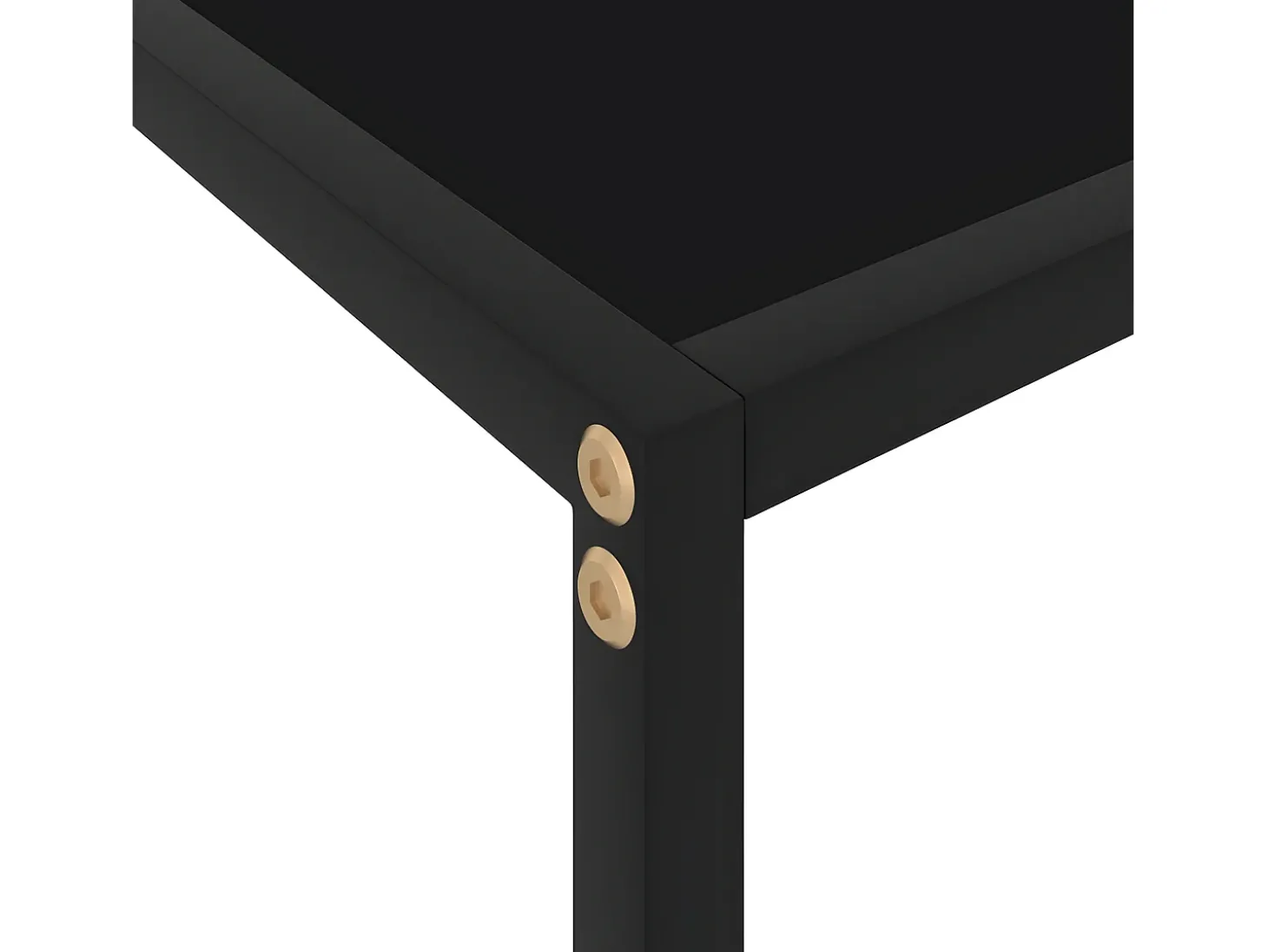 Mesa consola 100x35x75 cm vidro temperado preto PT712998