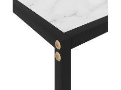 Mesa consola 100x35x75 cm vidro temperado branco PT734889