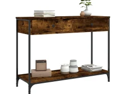 Mesa consola 100x34,5x75cm derivados de madeira carvalho fumado PT319334