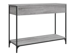 Mesa consola 100x34,5x75cm derivados de madeira cinzento sonoma