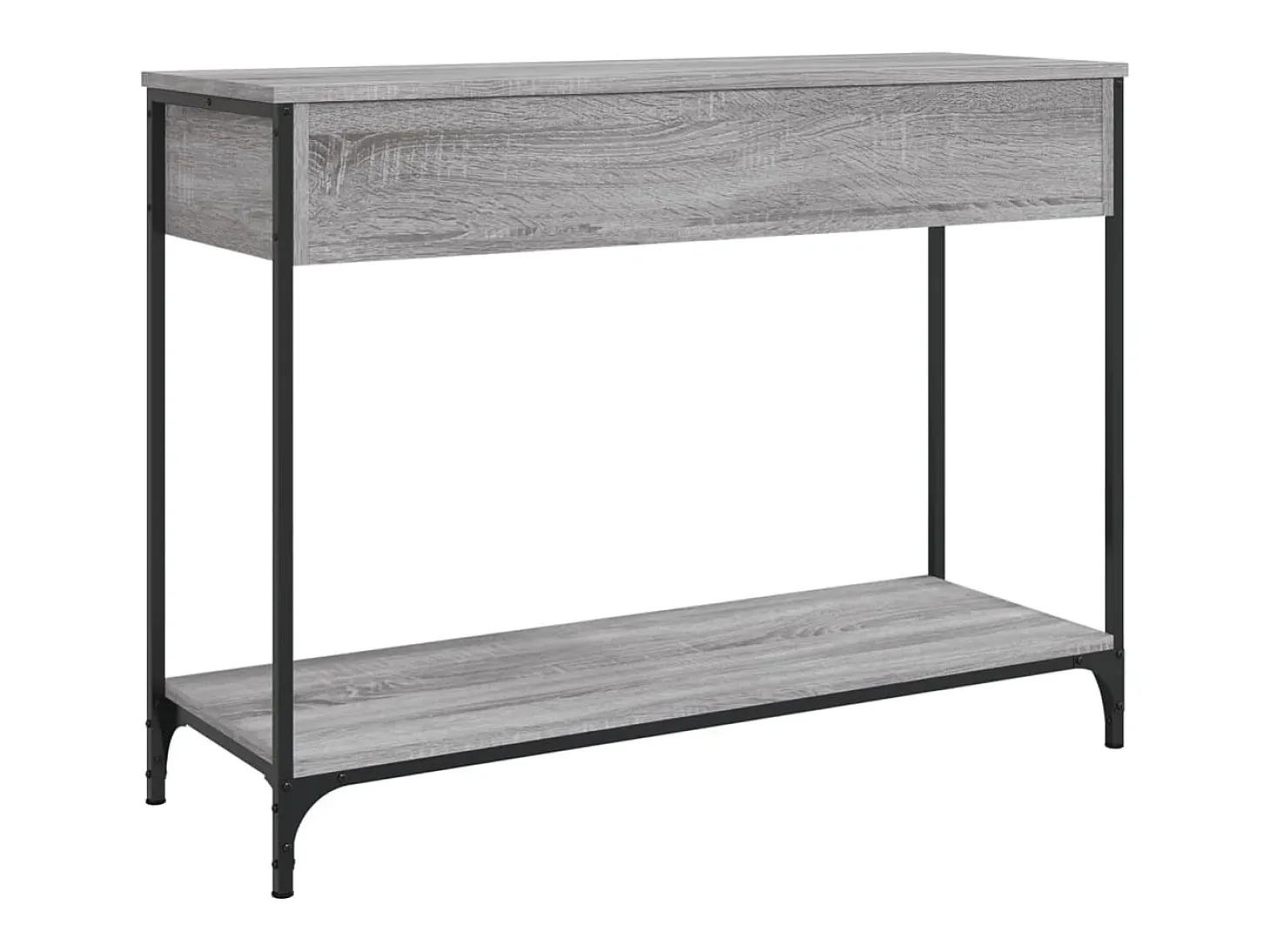 Mesa consola 100x34,5x75cm derivados de madeira cinzento sonoma
