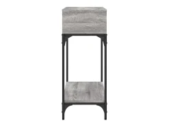 Mesa consola 100x30,5x75cm derivados de madeira cinzento sonoma PT662377