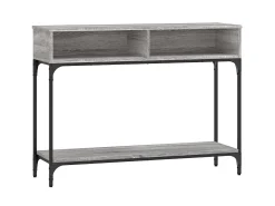 Mesa consola 100x30,5x75cm derivados de madeira cinzento sonoma PT662377