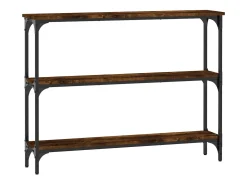 Mesa consola 100x22,5x75cm derivados de madeira carvalho fumado