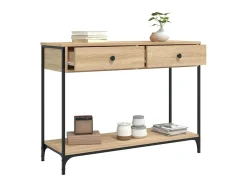 Mesa consola 100x34,5x75cm derivados de madeira carvalho sonoma PT557102