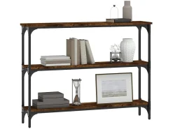 Mesa consola 100x22,5x75cm derivados de madeira carvalho fumado PT783537
