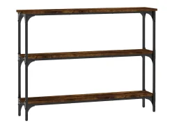 Mesa consola 100x22,5x75cm derivados de madeira carvalho fumado PT783537