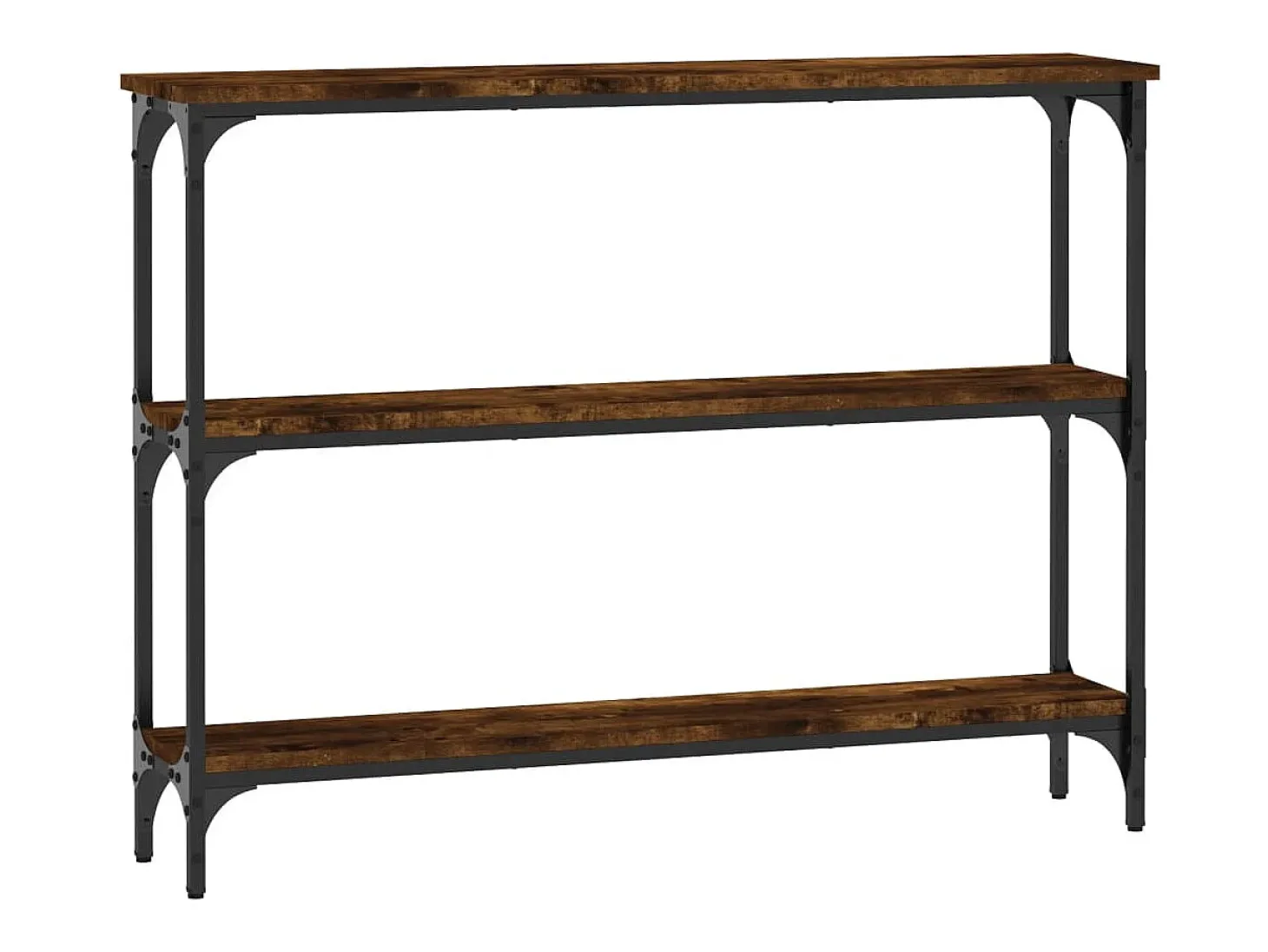 Mesa consola 100x22,5x75cm derivados de madeira carvalho fumado PT783537