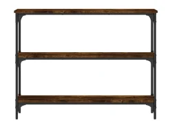 Mesa consola 100x22,5x75cm derivados de madeira carvalho fumado PT783537