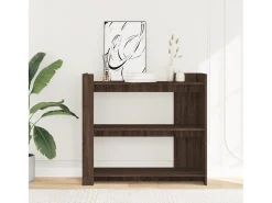 Mesa consola 100x35x90cm derivados de madeira carvalho castanho PT645208