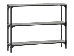 Mesa consola 100x22,5x75cm derivados de madeira cinzento sonoma