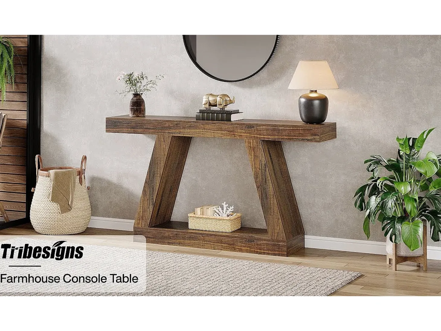 Mesa Console 140 x 30 x 80 cm, Mesa auxiliar, Mesa de corredor, Mesa Console com Espaço de Armazenamento na entrada