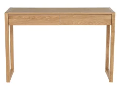 Mesa console com 2 gavetas em cor natural - NELIZAR