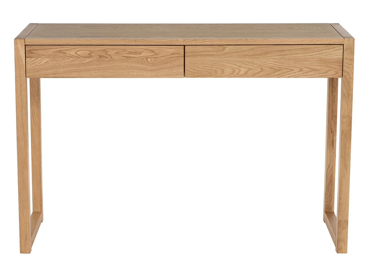 Mesa console com 2 gavetas em cor natural - NELIZAR