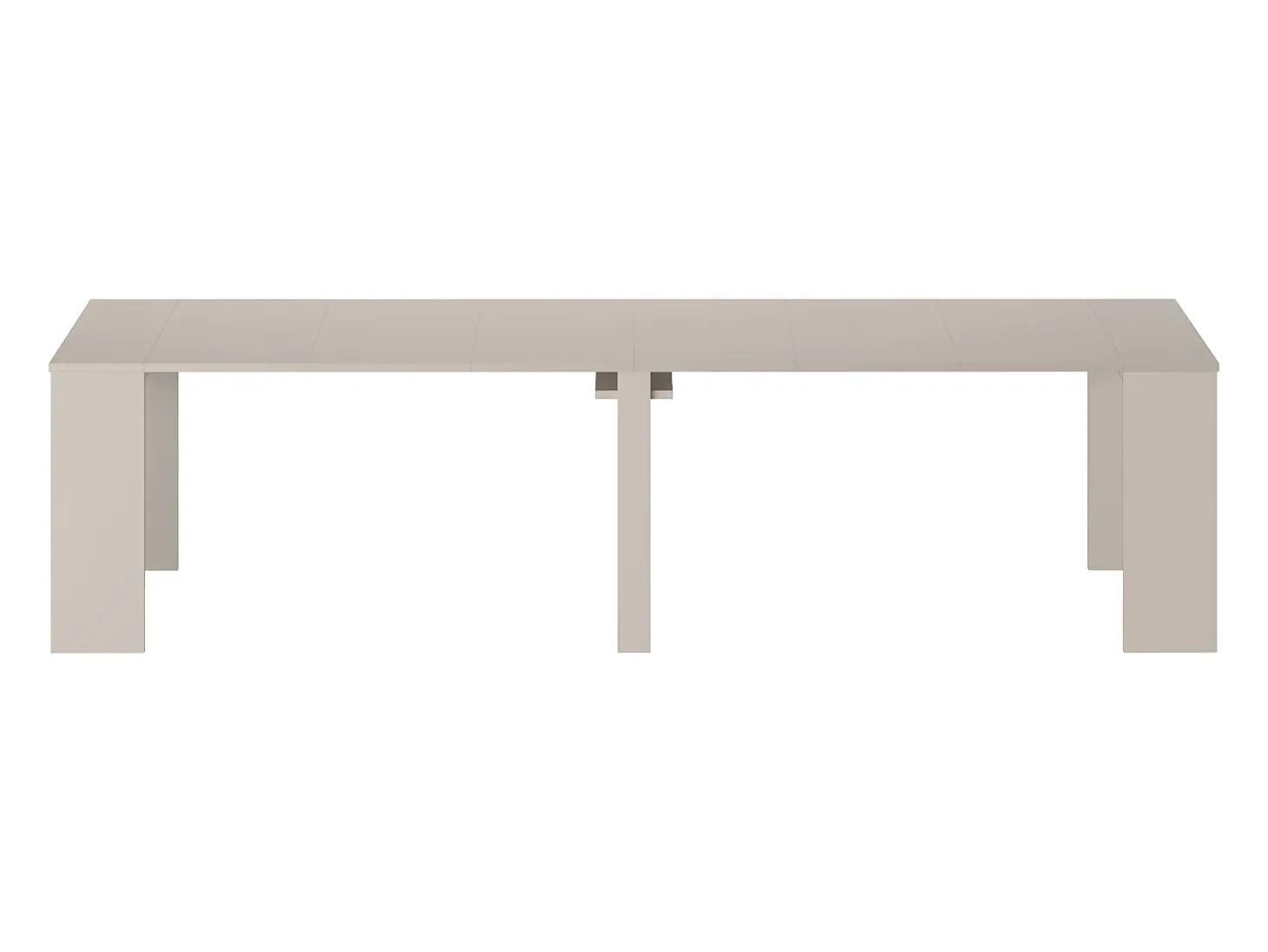 Mesa console extensível 12 lugares - 6 extensões - Bege - ONEGA
