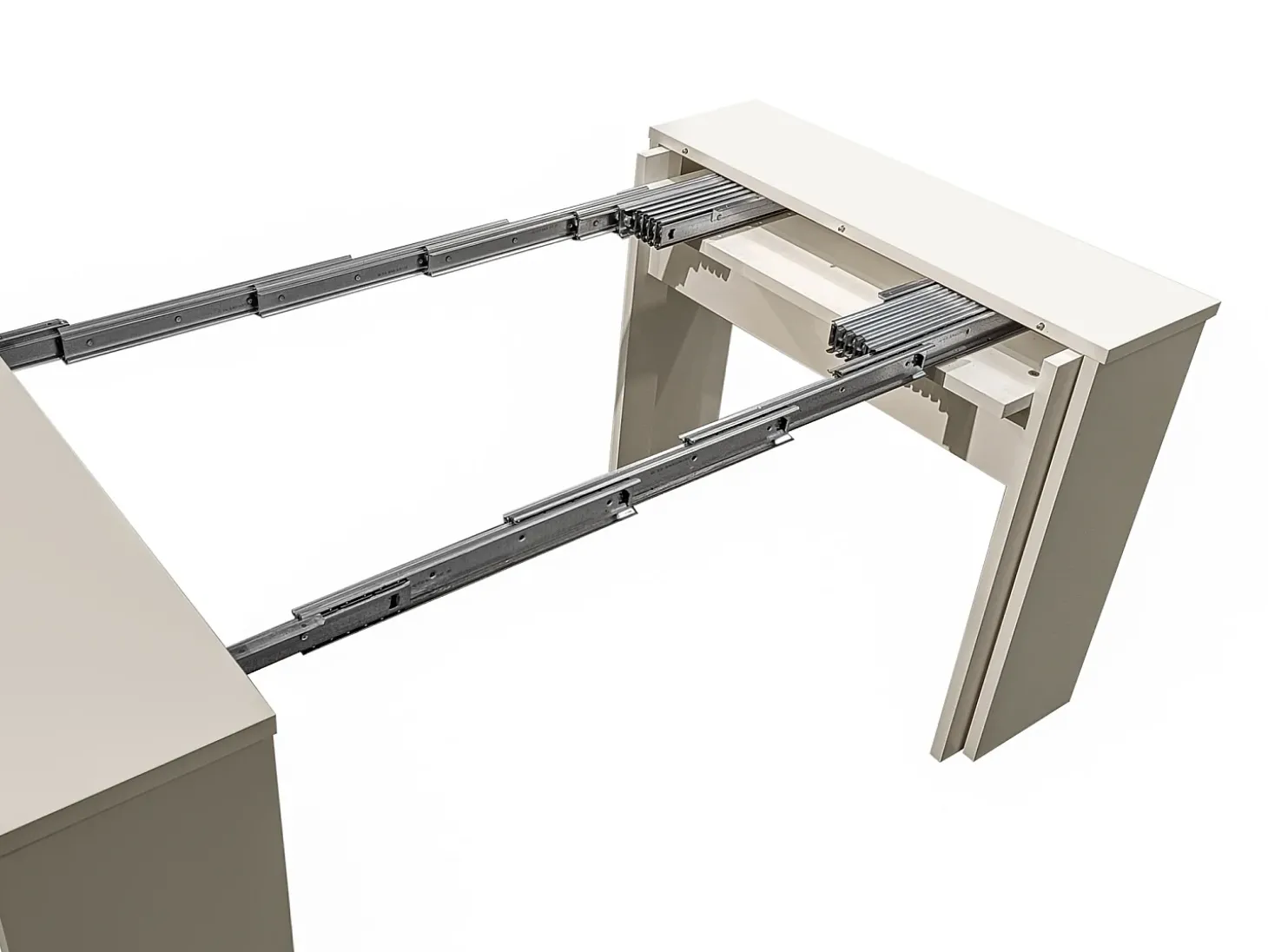 Mesa console extensível 12 lugares - 6 extensões - Bege - ONEGA