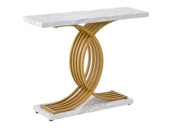 Mesa Console SucceBuy 100 cm, 1 Nível, Mesa Console Estreita para a Entrada e a Sala