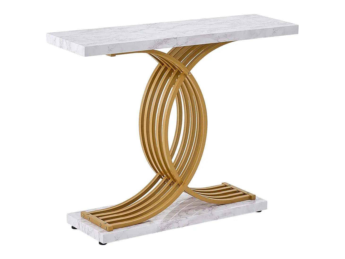 Mesa Console SucceBuy 100 cm, 1 Nível, Mesa Console Estreita para a Entrada e a Sala