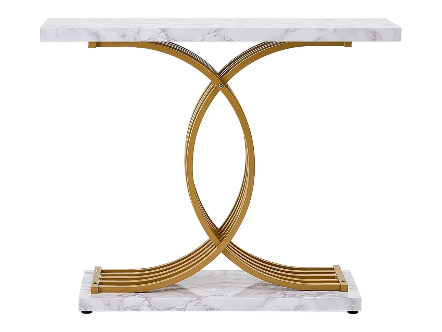 Mesa Console SucceBuy 100 cm, 1 Nível, Mesa Console Estreita para a Entrada e a Sala