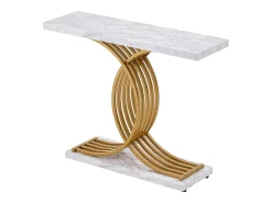 Mesa Console SucceBuy 100 cm, 1 Nível, Mesa Console Estreita para a Entrada e a Sala