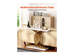 Mesa Console SucceBuy 100 cm, 1 Nível, Mesa Console Estreita para a Entrada e a Sala