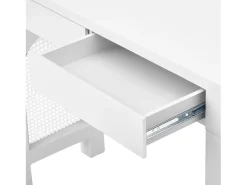Mesa console 120x35,5x76,5cm - con 2 gavetas - con tomada de corrente - MDF - Branco