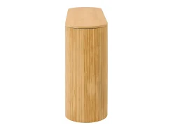 Mesa console 120x33x76cm - con 2 gavetas - Cantos arredondados - MDF - Natural