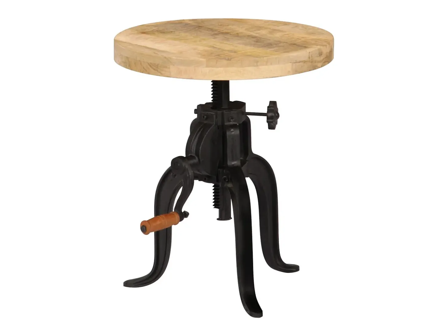 Mesa de apoio 45 x (45-62) cm madeira mangueira e ferro fundido