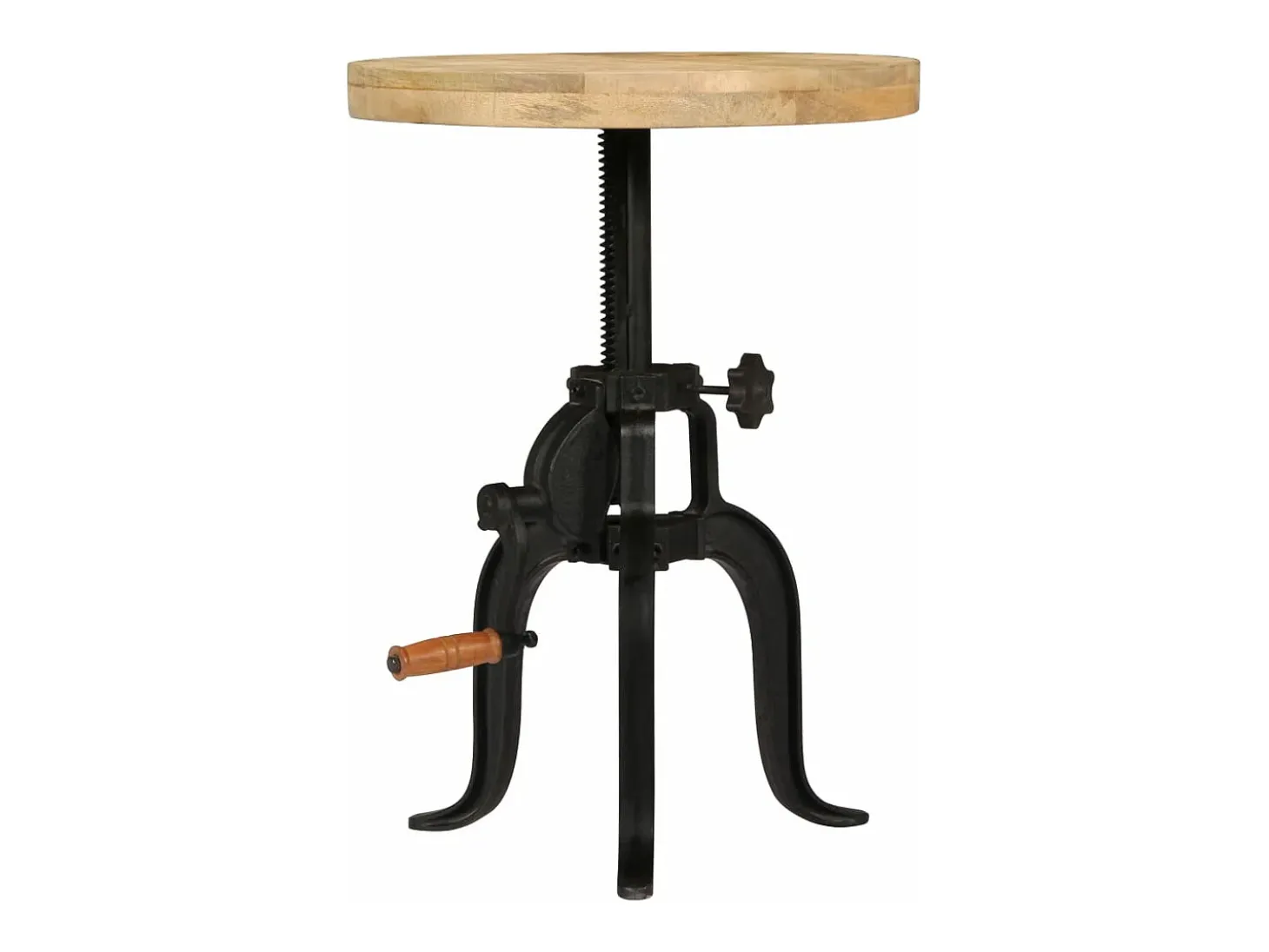 Mesa de apoio 45 x (45-62) cm madeira mangueira e ferro fundido