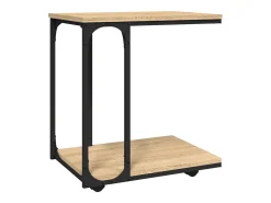 Mesa de apoio c/ rodas derivados de madeira carvalho sonoma