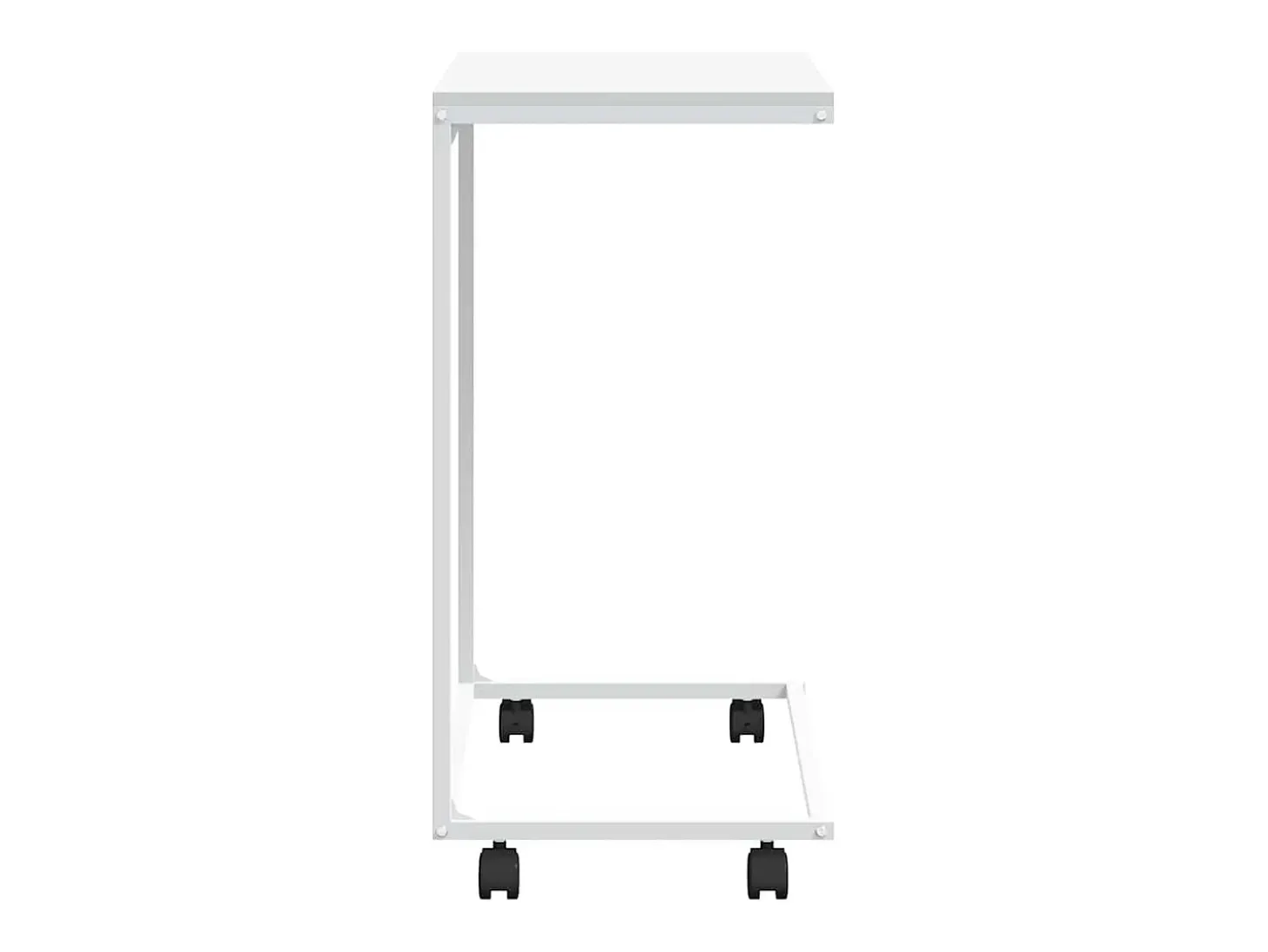 Mesa de apoio c/ rodas 55x35x70 cm derivados de madeira branca