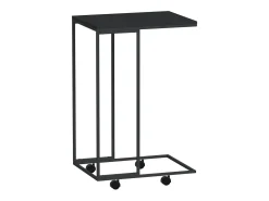Mesa de apoio c/ rodas 40x30x63,5cm derivados de madeira preta PT394404