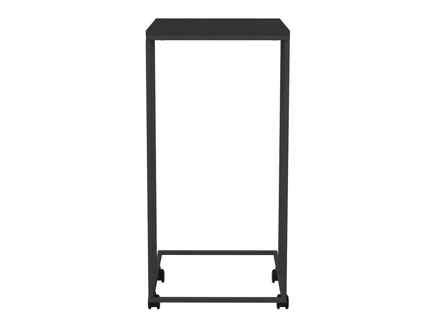 Mesa de apoio c/ rodas 40x30x63,5cm derivados de madeira preta PT394404
