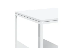 Mesa de apoio c/ rodas 55x36x63,5cm derivados de madeira branco