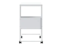 Mesa de apoio c/ rodas 55x36x63,5cm derivados de madeira branco