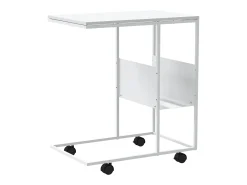 Mesa de apoio c/ rodas 55x36x63,5cm derivados de madeira branco