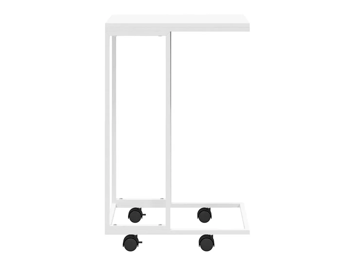 Mesa de apoio c/ rodas 40x30x63,5cm derivados de madeira branca