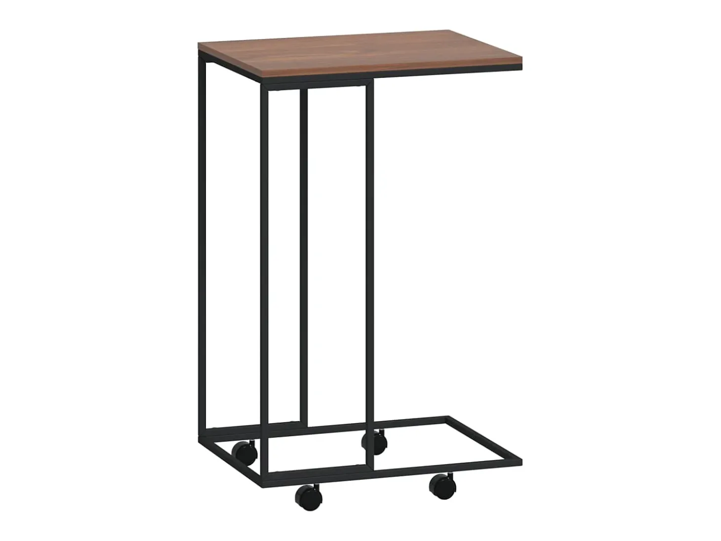 Mesa de apoio c/ rodas 40x30x63,5cm derivados de madeira preta