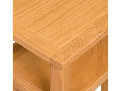 Mesa de apoio c/ suporte revistas 27x35x55 cm carvalho maciço