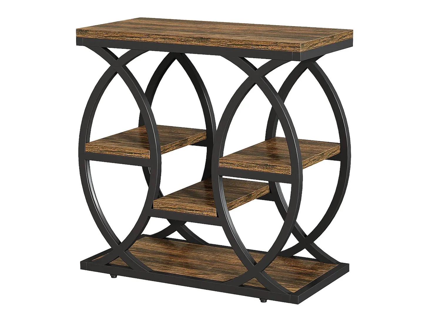 Mesa de apoio com 4 andares, mesa de cabeceira estreita de 60 cm com armazenamento para sala, quarto de dormir, entrada