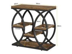 Mesa de apoio com 4 andares, mesa de cabeceira estreita de 60 cm com armazenamento para sala, quarto de dormir, entrada