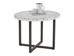 Mesa de apoio com 2 gavetas em MDF verde-esmeralda