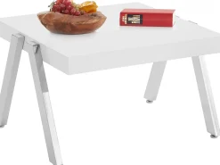 Mesa de apoio com 2 gavetas em MDF Terracota