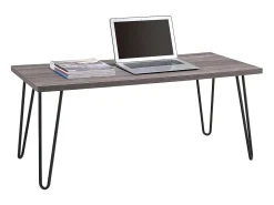 Mesa de apoio com 2 gavetas em MDF branco