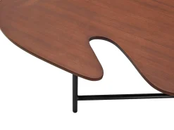 Mesa de apoio com 1 prateleira em castanho pinho